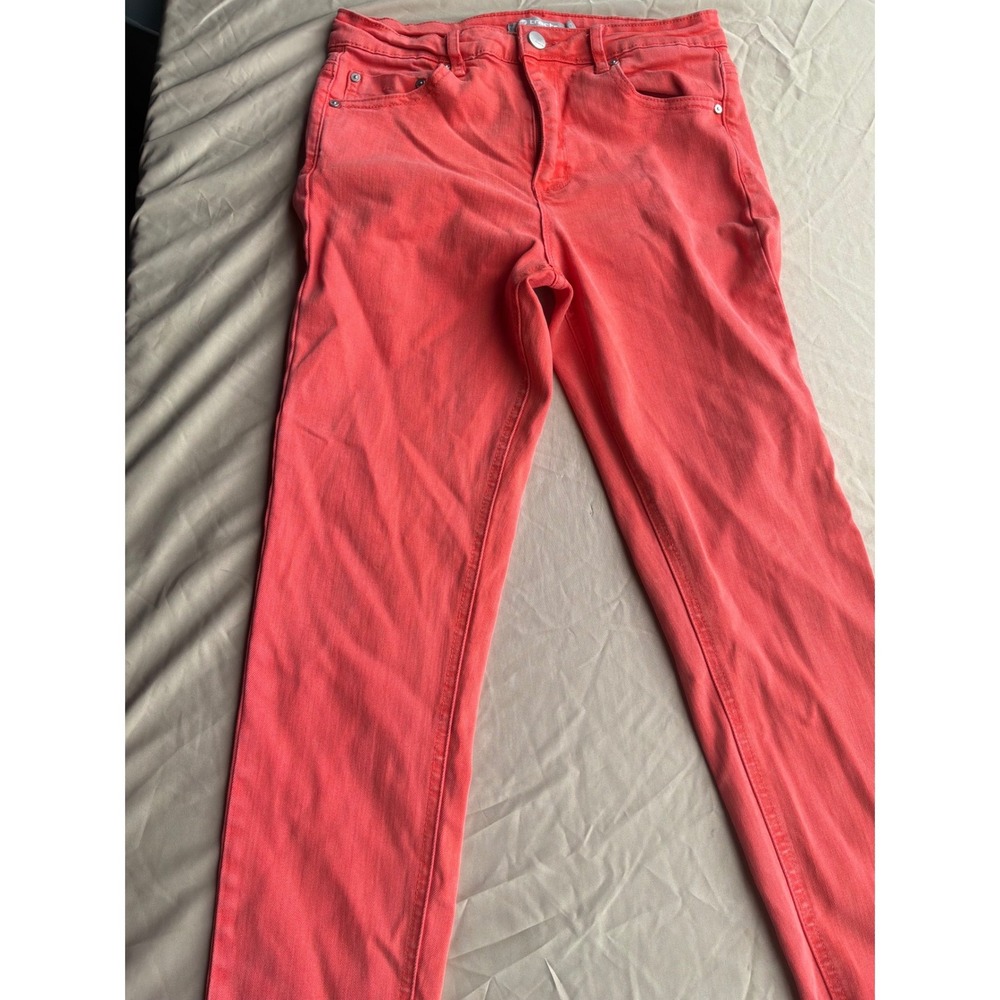 Boho Girls Tractr Straight Leg Jeans 4/27 Coral Red